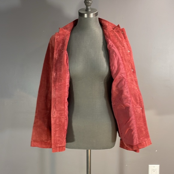 Classic Nygard suede leather jacket size medium lovely earthy rose shade - Picture 10 of 17